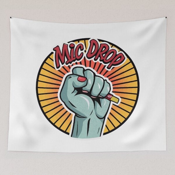 Item preview, Mic Drop Cartoon Fist Pop Art designed and sold by NiftyWrx.