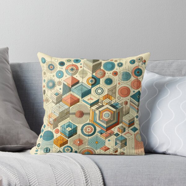 Item preview, Abstract Geometric Pattern Art - Vibrant Low Poly & Isometric Design designed and sold by PillowTalkyZone.