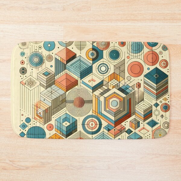 Item preview, Abstract Geometric Pattern Art - Vibrant Low Poly & Isometric Design designed and sold by PillowTalkyZone.