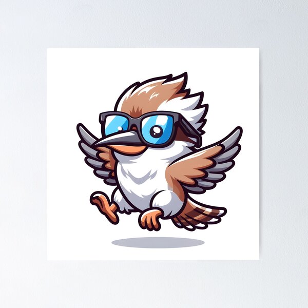 Item preview, Kawaii Kookaburra With Sunglasses designed and sold by CanvasCutie.