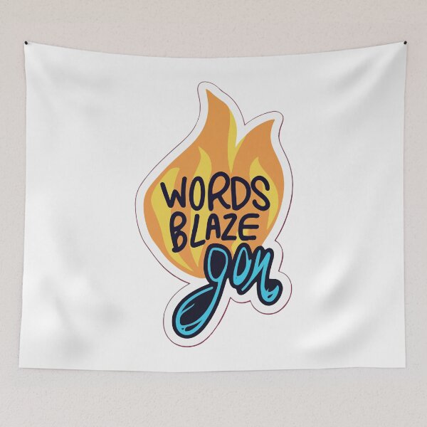 Item preview, Words Blaze - Abstract Fire Verse Design designed and sold by NiftyWrx.