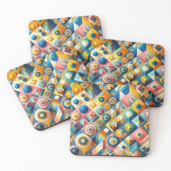 Item preview, Abstract Geometric Pattern Art - Vibrant Low Poly & Isometric Design designed and sold by PillowTalkyZone.