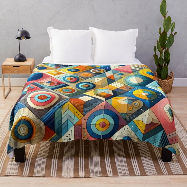Item preview, Abstract Geometric Pattern Art - Vibrant Low Poly & Isometric Design designed and sold by PillowTalkyZone.