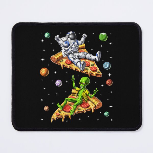 Item preview, Astronaut And Alien Riding Pizza designed and sold by underheaven.