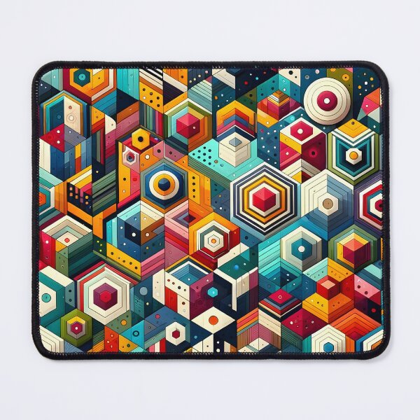 Item preview, Abstract Geometric Pattern Art - Vibrant Low Poly & Isometric Design designed and sold by PillowTalkyZone.