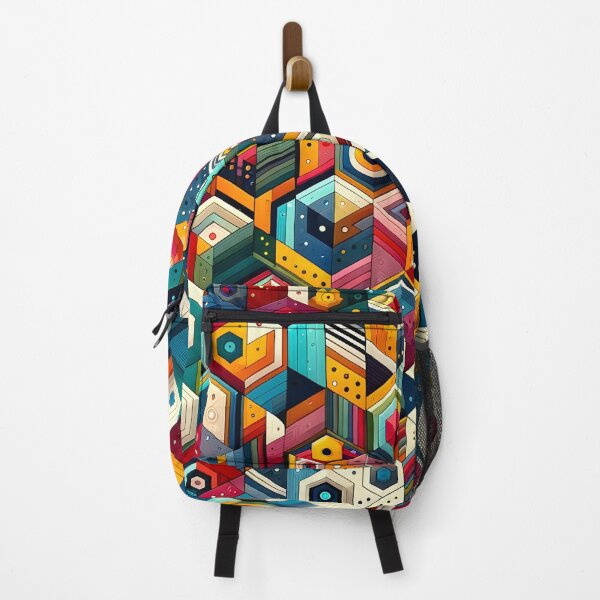 Item preview, Abstract Geometric Pattern Art - Vibrant Low Poly & Isometric Design designed and sold by PillowTalkyZone.