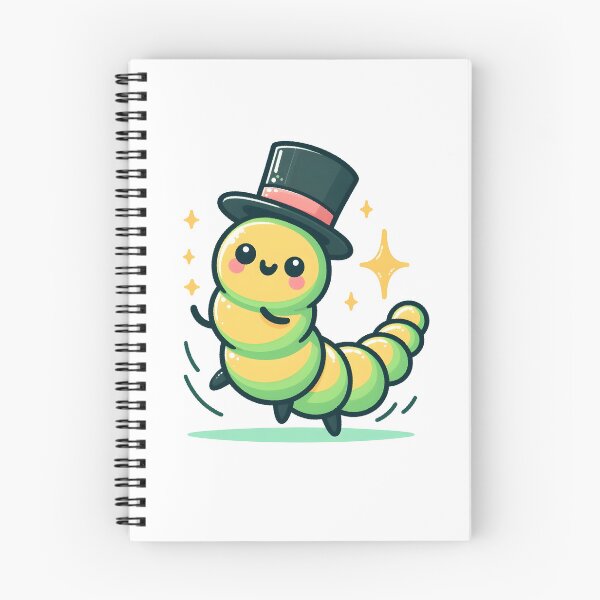 Item preview, Kawaii Caterpillar With Top Hat designed and sold by CanvasCutie.