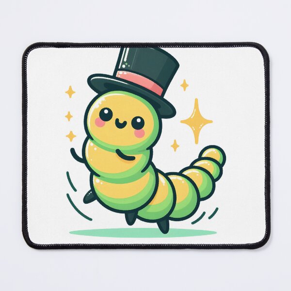 Item preview, Kawaii Caterpillar With Top Hat designed and sold by CanvasCutie.