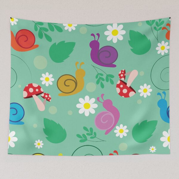 Item preview, snail meadow pattern designed and sold by smalladventures.