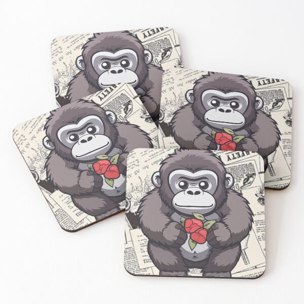 Item preview, Cute monkey t-shirts, nature pattern t-shirts, cute wild animal pattern t-shirts, vintage style t-shirts. ,newspaper designed and sold by BeYourself1993.
