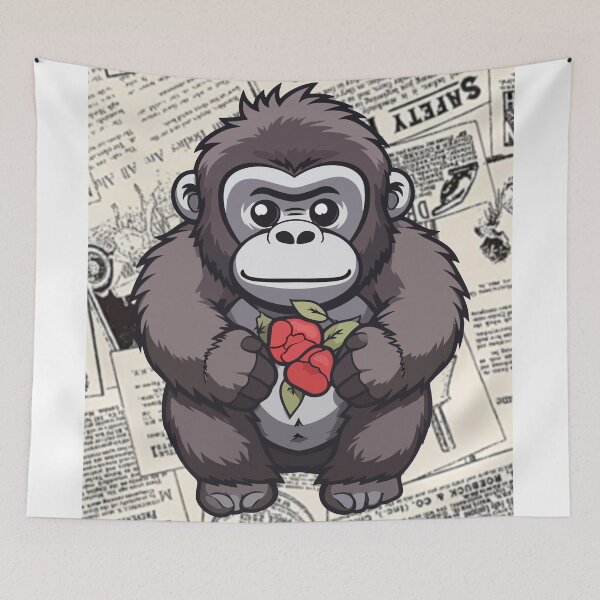 Item preview, Cute monkey t-shirts, nature pattern t-shirts, cute wild animal pattern t-shirts, vintage style t-shirts. ,newspaper designed and sold by BeYourself1993.