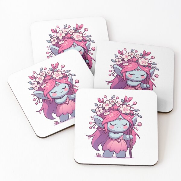 Item preview, Kawaii Enchanting Troll With Cherry Blossom Hairpin designed and sold by CanvasCutie.