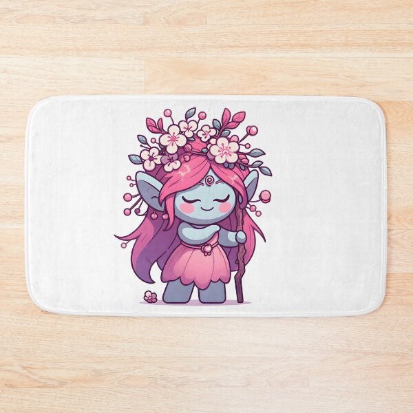 Item preview, Kawaii Enchanting Troll With Cherry Blossom Hairpin designed and sold by CanvasCutie.