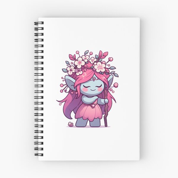Item preview, Kawaii Enchanting Troll With Cherry Blossom Hairpin designed and sold by CanvasCutie.