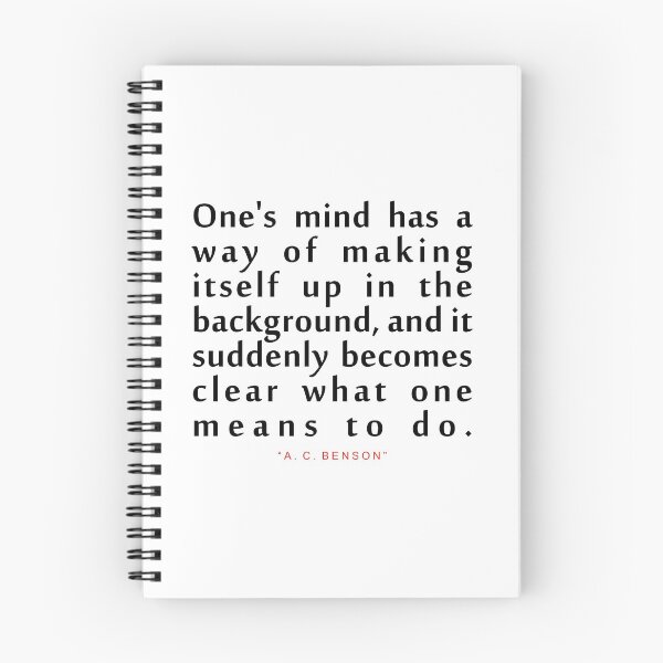 Item preview, One's mind has..."A. C. Benson" Inspirational Quote designed and sold by ColorQuote.
