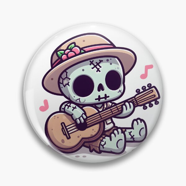 Item preview, Kawaii Gentle Zombie With Guitar designed and sold by CanvasCutie.