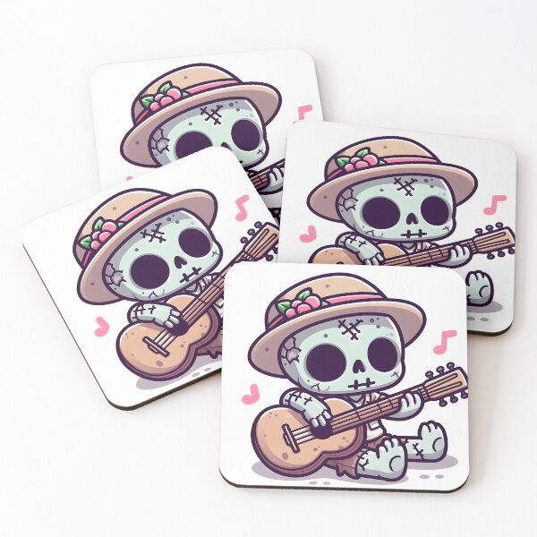 Item preview, Kawaii Gentle Zombie With Guitar designed and sold by CanvasCutie.