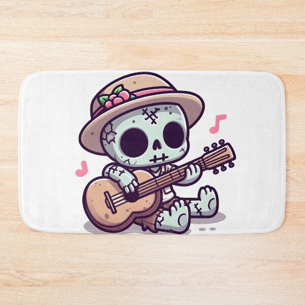 Item preview, Kawaii Gentle Zombie With Guitar designed and sold by CanvasCutie.