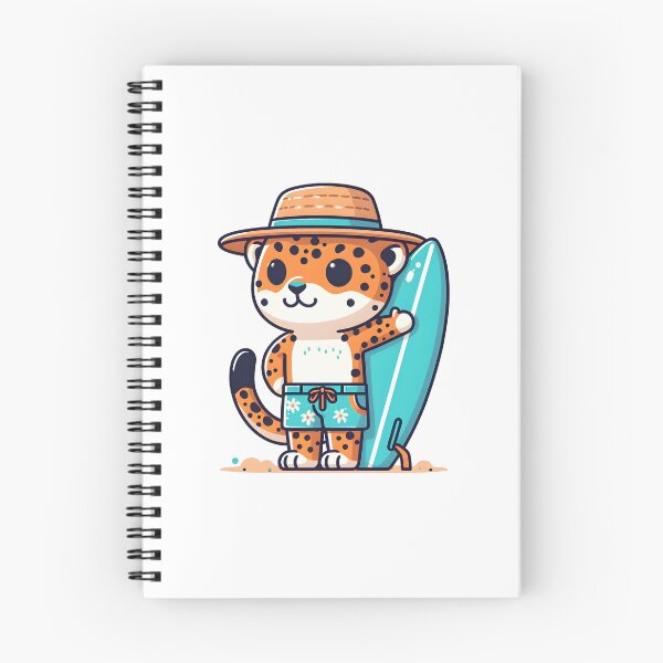 Item preview, Kawaii Jaguar With Surfboard And Beach Shorts Surfing designed and sold by CanvasCutie.