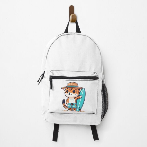 Item preview, Kawaii Jaguar With Surfboard And Beach Shorts Surfing designed and sold by CanvasCutie.