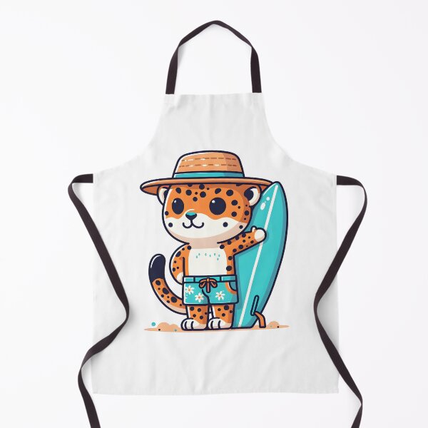 Item preview, Kawaii Jaguar With Surfboard And Beach Shorts Surfing designed and sold by CanvasCutie.