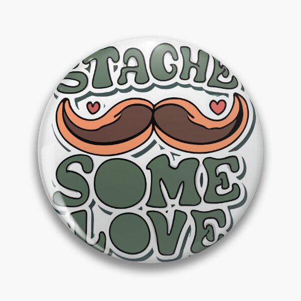 Item preview, Quirky 'Stache Some Love' Cartoon Mustache Design designed and sold by NiftyWrx.
