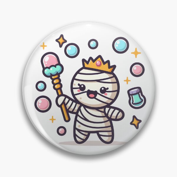 Item preview, Kawaii Happy Mummy: A Bubble Wand As A Scepter designed and sold by CanvasCutie.