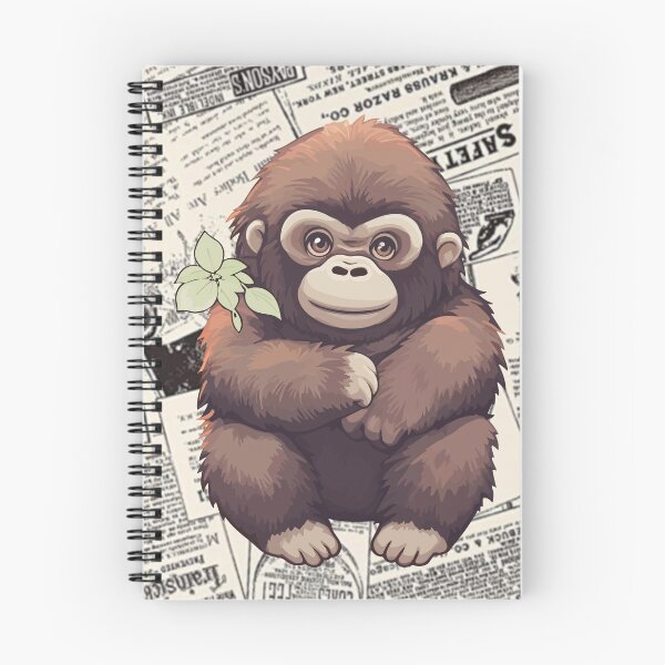 Item preview, Cute monkey t-shirts, nature pattern t-shirts, cute wild animal pattern t-shirts, vintage style t-shirts. ,newspaper designed and sold by BeYourself1993.