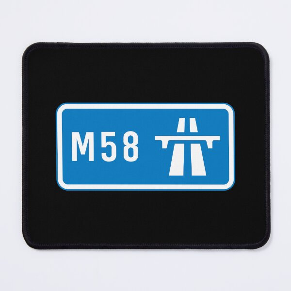 Item preview, Liverpool to Wigan Bound - Blue M58 Motorway Sign designed and sold by WilliamsonMedia.