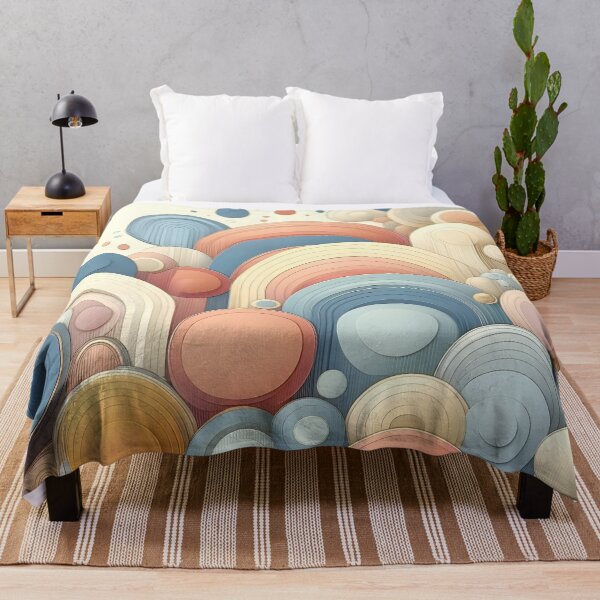 Item preview, Arte sereno de círculos pastel: decoración de pared geométrica relajante designed and sold by PillowTalkyZone.