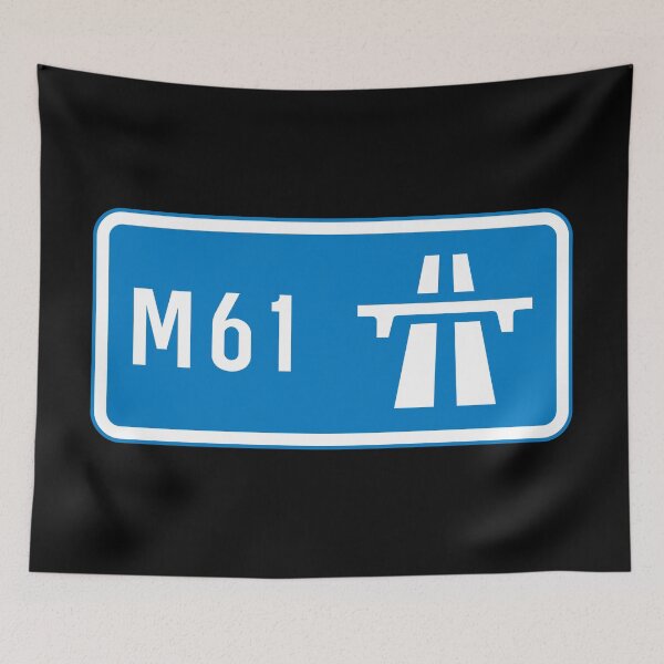 Item preview, Preston to Manchester Bound - Blue M61 Motorway Sign designed and sold by WilliamsonMedia.