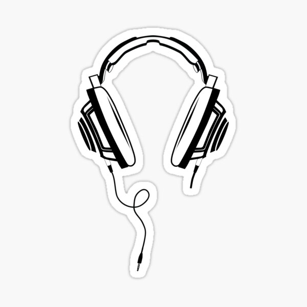 DJ headphones Sticker