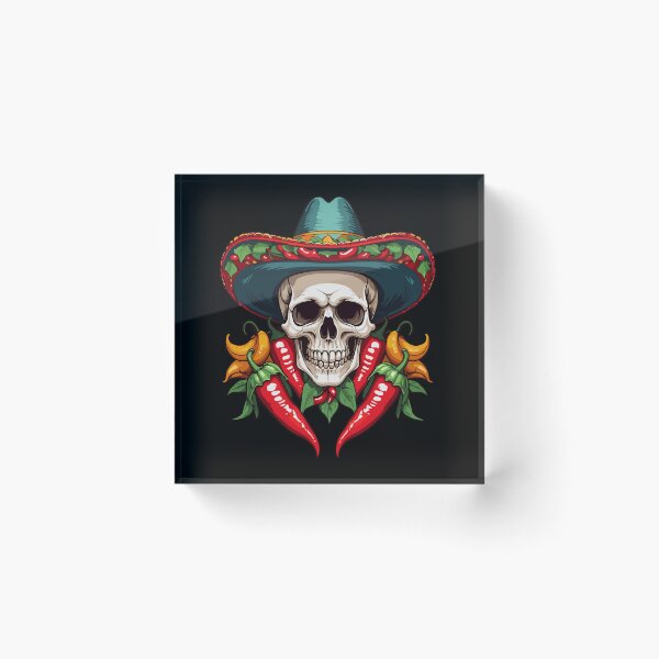 Item preview, Aesthetic Chili Skull Design Mexican Style designed and sold by LuminOrb.