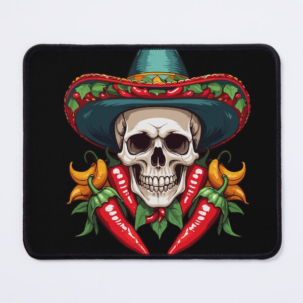 Item preview, Aesthetic Chili Skull Design Mexican Style designed and sold by LuminOrb.