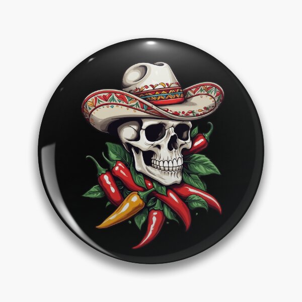 Item preview, Aesthetic Chili Skull Design Mexican Style designed and sold by LuminOrb.