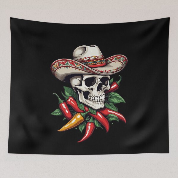Item preview, Aesthetic Chili Skull Design Mexican Style designed and sold by LuminOrb.