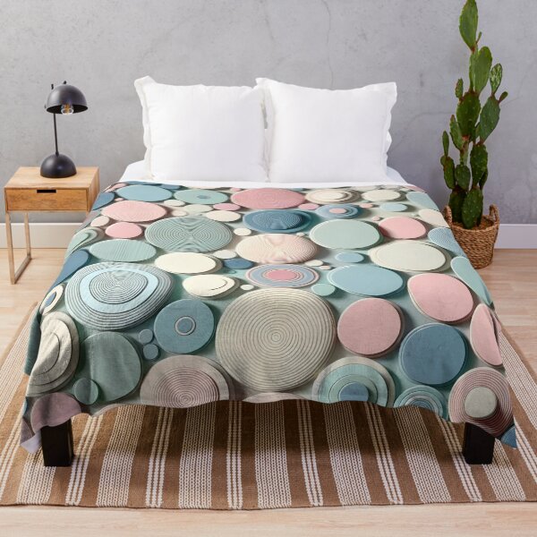Item preview, Arte sereno de círculos pastel: decoración de pared geométrica relajante designed and sold by PillowTalkyZone.