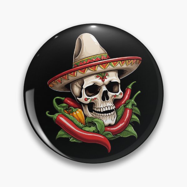 Item preview, Aesthetic Chili Skull Design Mexican Style designed and sold by LuminOrb.