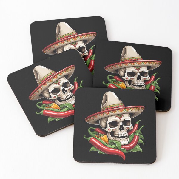 Item preview, Aesthetic Chili Skull Design Mexican Style designed and sold by LuminOrb.
