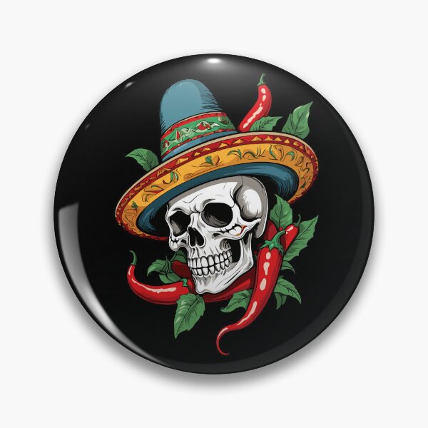 Item preview, Aesthetic Chili Skull Design Mexican Style designed and sold by LuminOrb.