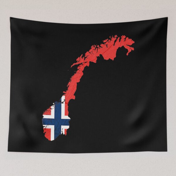 Item preview, Norway Flag Map Wood Effect designed and sold by Blok45.