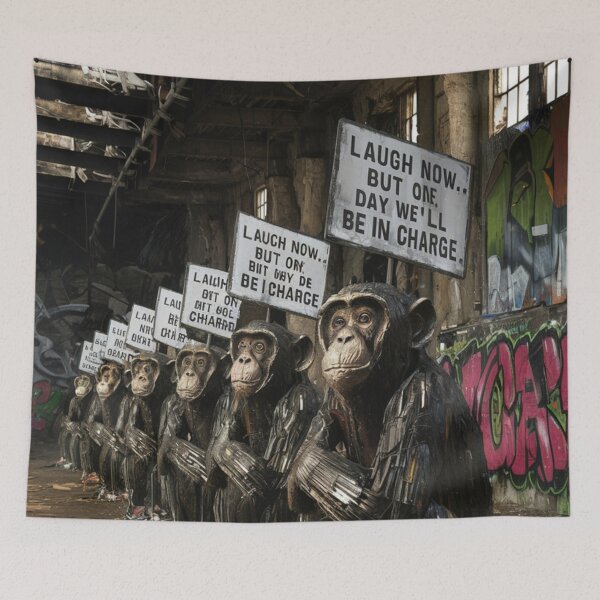 Item preview, Monkeys Stencil Graffiti designed and sold by Bomax121.