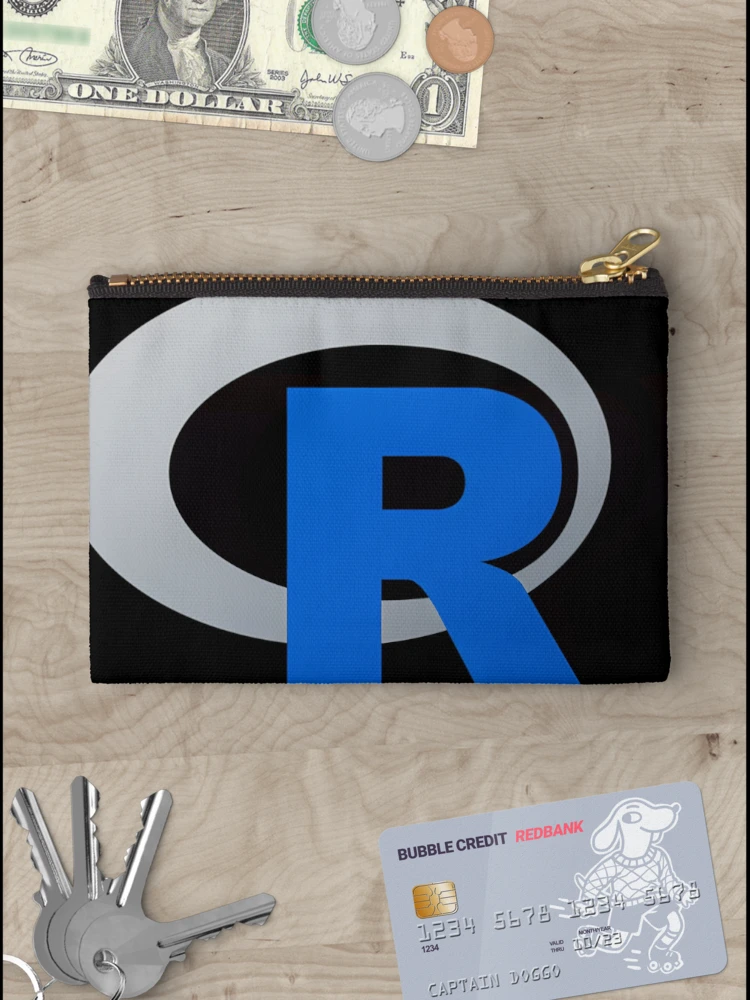 Thumbnail 3 of 4, Zipper Pouch, R programming language R logo designed and sold by RhodaSchiller.