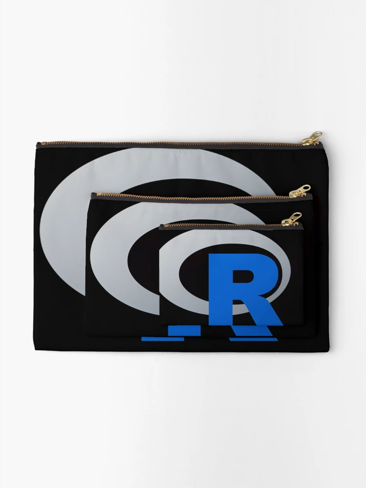 Thumbnail 2 of 4, Zipper Pouch, R programming language R logo designed and sold by RhodaSchiller.