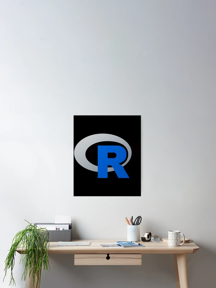 Thumbnail 2 of 3, Poster, R programming language R logo designed and sold by RhodaSchiller.