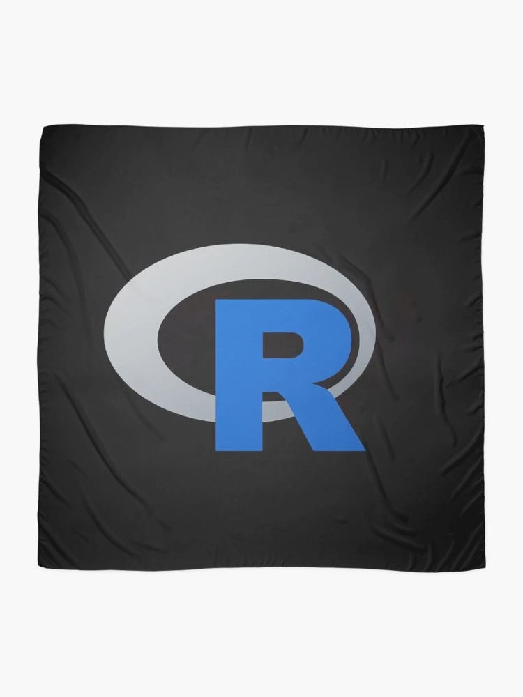 Thumbnail 2 of 3, Scarf, R programming language R logo designed and sold by RhodaSchiller.