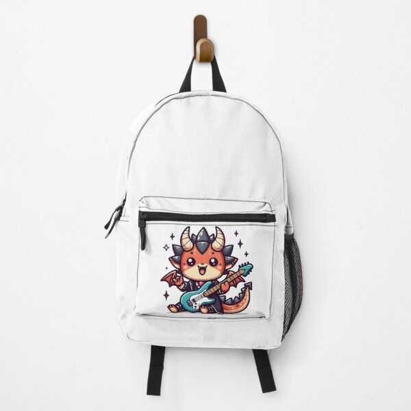 Item preview, Kawaii Adorable Dragon With Guitar And Rockstar Outfit designed and sold by CanvasCutie.