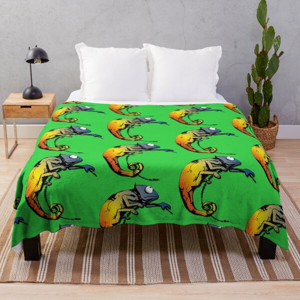 Item preview, colored chameleon waiting for prey designed and sold by chameleon-world.