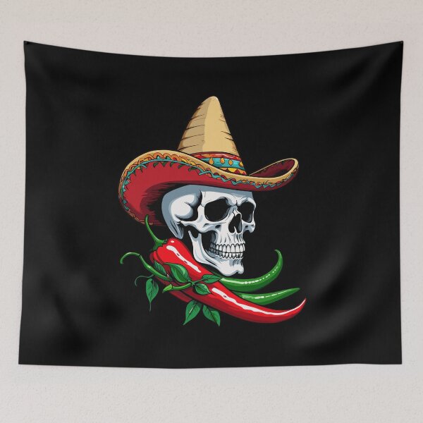 Artikelvorschau, Aesthetic Chili Skull Design Mexikanisch Style entworfen und verkauft von LuminOrb.