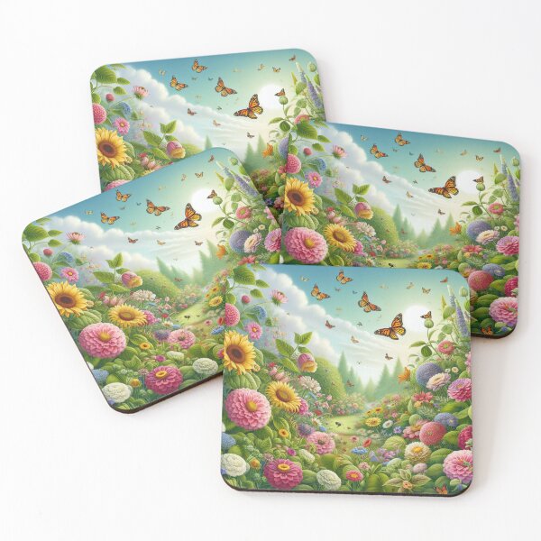 Item preview, Blossoming Garden A Symphony of Flora and Fauna designed and sold by ArtComixHaven.